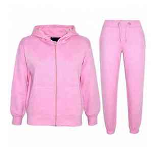 Venta al por mayor al aire libre con capucha mujeres chándal Jogging chándal invierno Spandex para mujeres deportes entrenamiento liso algodón transpirable - Product Image 2