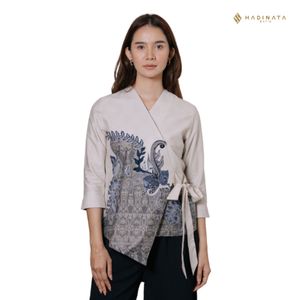 Blusa sin Mangas de Algodón con Estampado Luminoso PJG para Mujer, Estilo Años 50, Diseño Vintage, Hecha a Mano en Indonesia - Product Image 3