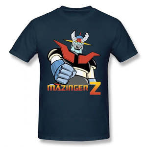 Camiseta de Hombre Mazinger Z Robot, 100% Algodón Jersey, Diseño Sólido, Peso Pesado 300gsm, Camisetas Estampadas - Product Image 1
