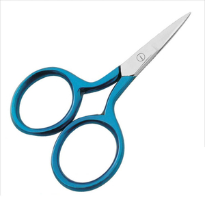 Nouvelle manucure printemps Action broderie meilleures offres ciseaux Extra Top vente courbe cuticule Micro ciseaux pour la coupe des sourcils vison - Product Image 5