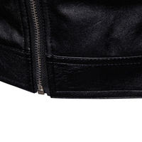 Veste en cuir véritable noir de qualité supérieure pour hommes Manteau de style bombardier vintage pour motocyclistes et tenues d'hiver décontractées