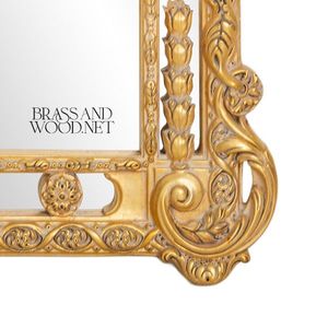 Marco de Espejo de Latón Ornamentado de Lujo, Espejo de Pared Clásico - Product Image 6