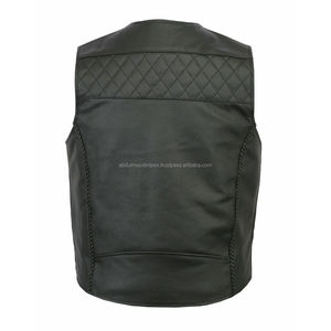 2021 nouveau chaud hommes mince en cuir gilet veste haute qualité tissu décontracté motard Hip Hop Style avec Logo personnalisé col montant hiver - Product Image 5