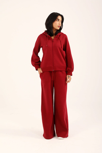 Survêtement Jogging à Capuche Zippé pour Femme, Style Urbain Vintage, en Molleton Bouclette, avec Broderie Effet Vieilli, Personnalisé par le Fabricant - Product Image 6