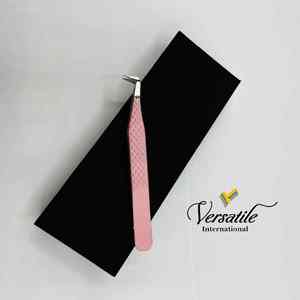 Pince à cils professionnelle à volume de botte mince à 90 degrés Logo personnalisé pince à épiler d'extension en acier inoxydable durable pointe pointue - Product Image 4