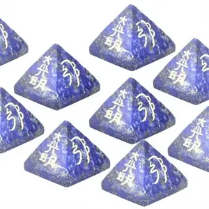 Lapis Lazuli Reiki kim tự tháp bán buôn pha lê thủ công mỹ nghệ đá tự nhiên khoáng sản đá phong thủy thiền định tinh thần kim tự tháp