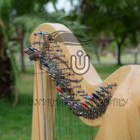 UNBRIDLEDS INDUSTRY 27-String Celtic Lever Folk Irish Handmade Beech Wood Customizable Harp Carry Bag Tuning Wrench Premium