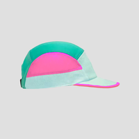 Casquette de camping unisexe personnalisable avec logo, 5 panneaux, couleurs vives, séchage rapide, maille flexible, légère, réglable, en nylon, toutes saisons