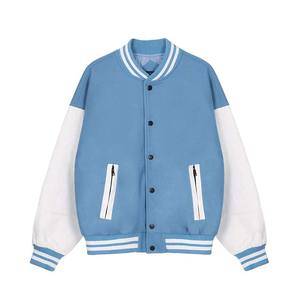 Veste universitaire en laine légère et respirante pour hommes personnalisée hiver style rue principale avec broderie en chenille et manches en cuir - Product Image 1