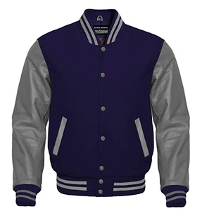 2024 Top vente vêtements de sport personnalisés Letterman vestes manches en cuir vente chaude vestes de Baseball laine tissu Direct - Product Image 1