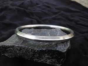 Round Ridged <b>Bracelets</b> Kada <b>Stainless</b> <b>Steel</b> Cuff <b>Bracelet</b> Polished for Men - Product Image 3