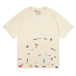เสื้อยืดสตรีทแวร์คอกลมแขนสั้นถักทอเนื้อผ้าเรียบสำหรับผู้ชายแฟชั่นปี 2025 ผลิตจากผ้าฝ้าย 100% น้ำหนัก 320 กรัม เป็นมิตรต่อสิ่งแวดล้อม ระบายอากาศได้ดี รับผลิตตามสั่ง ขายส่ง - Product Image 3