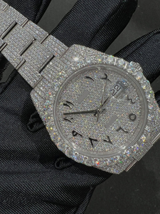 Reloj de Moissanita de Lujo de Alta Calidad, Reloj Personalizado con Incrustaciones de Diamantes para Regalo, Venta al por Mayor de Fábrica, Relojes Mecánicos con Incrustaciones de Diamantes Estilo Hip Hop - Product Image 5