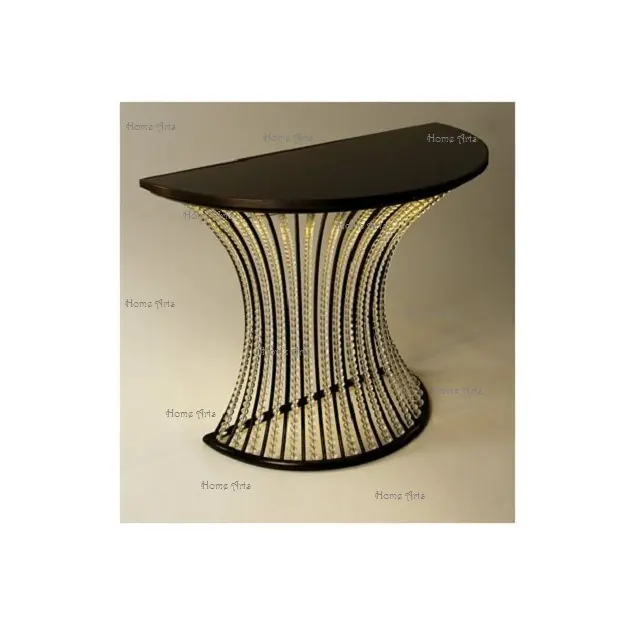 Table d'appoint en fer et en bois de qualité supérieure Design attrayant Table d'appoint de salon de taille personnalisée au meilleur prix