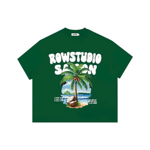 Camiseta clásica unisex de algodón de 250gsm, cómoda y de moda con logotipo de patrón de impresión fuerte en la parte delantera, material de algodón 100% - Product Image 2