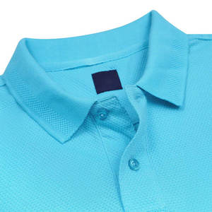 Polo bleu ciel pour homme |   Polo à manches courtes en piqué de coton premium |   Haut de golf et uniforme décontracté slim fit pour homme, idéal pour l'été - Product Image 3