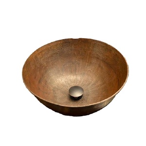 อ่างล้างมือแบบกลมอ่างล้างมือทำจากทองเหลืองโบราณเครื่องใช้ในครัวห้องน้ำ - Product Image 2