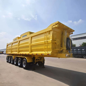 Semi-<span class=keywords><strong>remorque</strong></span> benne basculante en acier à 6 essieux en forme de U, capacité de 60 tonnes et suspension mécanique - Product Image 6