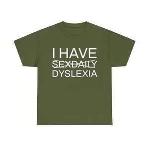 T-Shirt per Dislessici, Maglietta Divertente con Meme, Unisex per Adulti, Girocollo, Manica Corta, Stampa Serigrafica, Regalo Promozionale - Product Image 1