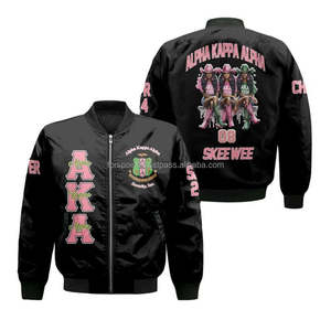 Veste d'hiver universitaire en toile brodée personnalisée pour homme, imperméable, réversible, avec logo de sororité pour la veste - Product Image 1