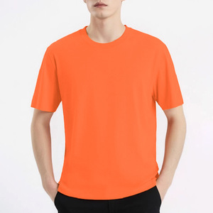 Custom Pure Cotton Short Sleeved T-shirt Men's Round Neck Top Clothes All Cotton Half Sleeved T-shirt for men - Product Image 4