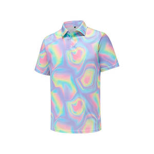 Logo Poliéster Color sólido Camisetas Uniforme Golf Polo Bordado Polo para hombres - Product Image 5