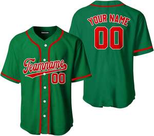 Anuncio Nueva camisa de béisbol Lisa para hombres diseño personalizado impresión camiseta de béisbol ropa deportiva sublimada y cortar y coser béisbol - Product Image 1