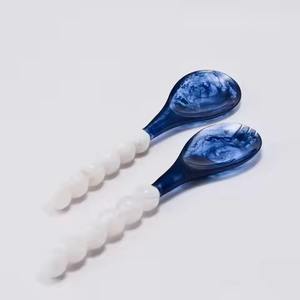 Poignée en rotin meilleure qualité service alimentaire vaisselle couverts salade serveur ensemble accessoires de cuisine cuisine - Product Image 4