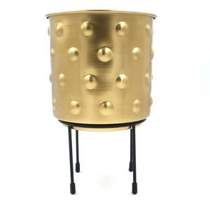 Macetas de metal dorado al por mayor con soporte a bajo precio del fabricante y exportador indio - Product Image 1