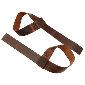 Customizable Logo Breathable Heavy Duty Cowhide Leather Gym <b>Straps</b> <b>for</b> Weight <b>Lifting</b> & Heavy Weight Training - Product Image 4