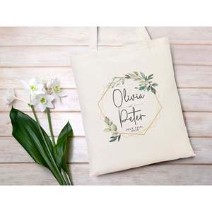 Personalized Cotton Tote <b>Bags</b> for <b>Wedding</b> Bridal Party & Bridesmaid <b>Gifts</b> Screen Printed for Storage Dust Use Customizable Logo - Product Image 3