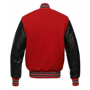 Veste universitaire en toile enduite personnalisée pour homme, col montant, style décontracté d'hiver, baseball universitaire - Product Image 2
