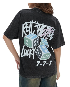 2025 verano algodón de gran tamaño Hiphop moda High Street Popular camiseta hombres americano Vintage Casual Harajuku Y2k parejas corto - Product Image 1