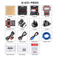 [Versión UE/envío de la UE] LAUNCH X431 PRO5 con J254 SmartLink 2,0 y licencia de software para camiones pesados y adaptadores para 12V y 24V
