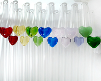 Lot en gros de pailles en verre borosilicate courbées, décorées de motifs colorés, écologiques, 100 % sans danger pour les aliments, résistantes à la chaleur, 20 cm