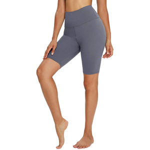Shorts de compression de fitness pour femmes à taille haute, design cycliste personnalisé, tissus respirants, couleur unie, yoga quadridirectionnel - Product Image 2
