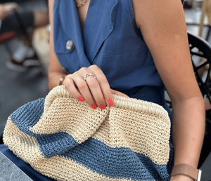 กระเป๋าถัก Raffia, กระเป๋าเมฆปาล์ม, กระเป๋ากระเป๋าฟาง, กระเป๋าคลัทช์, ของขวัญสำหรับเธอ - Product Image 2