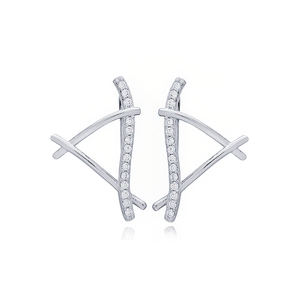 Minimalist Unique Design Silver <b>Ear</b> <b>Cuff</b> Auricle <b>Earring</b> Turkish Wholesale 925 Sterling Silver Jewelry - Product Image 5