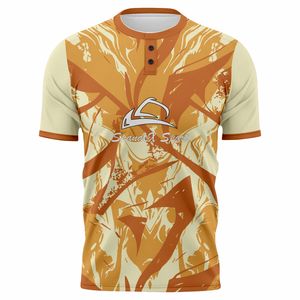 Alta calidad OEM Custom Made Softball Jersey 2 botones Custom Baseball Jersey con sublimación - Product Image 1