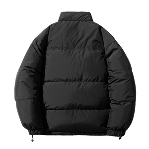 Factory Direct Custom Men <b>Mandarin</b> <b>Collar</b> Winter Puffer <b>Jacket</b> Canvas Waterproof Outdoor Daily Wear Front Logo - Product Image 5