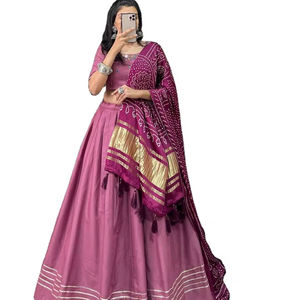 Dernier concepteur Coton Soie Patola Imprimé Et Gamthi Work Design lahenga choli Fournisseur De Surat - Product Image 1