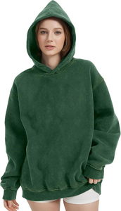 ผลิตเสื้อฮู้ดดี้ผู้ชายแบบสั่งทำ ดีไซน์ยอดนิยม ผ้าฝ้าย 100% สไตล์ลำลอง มีกระเป๋า ทรงโอเวอร์ไซส์ ล้างสีแบบแอซิด โดย Ako - Product Image 4