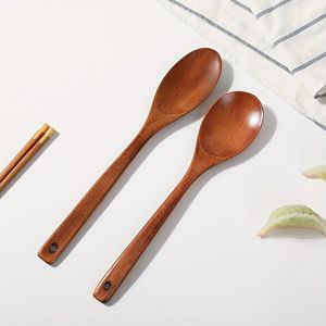 Vente en gros Ensemble de service à salade moderne Fourchette et cuillère de 11 pouces Ensemble de serveurs de mélange de fruits en bois d'acacia au meilleur prix abordable - Product Image 2