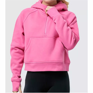 Classique Zip Up Hoodies Tissu Doux Style Décontracté Réglable Cordon Capuche À Manches Longues Anti-Rides Respirant Hoodies Pour Femme - Product Image 2