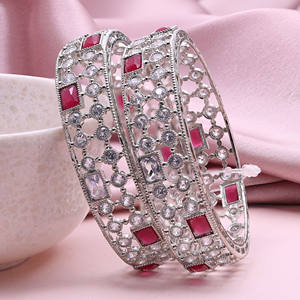 Ensemble de bracelets AD inversés plaqués argent de luxe moderne Bracelets et bracelets à la mode Bracelets en laiton - Product Image 2