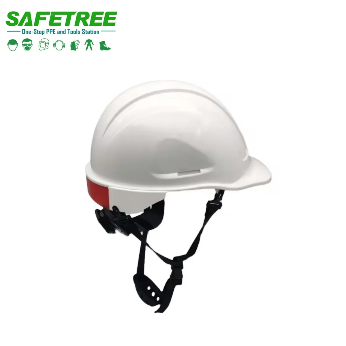 ANSI Z89.1 Type II Class E Safety Helmet Electrical Hard Hat Voltage Helmet with Foam Pad and Red Reflection at the Back