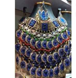 Últimos Diseños Personalizados de Conjuntos de Joyería Nupcial Afgana para Damas, Tendencia Superior, Hechos a Mano, de Acero Inoxidable, para Fiestas - Product Image 4