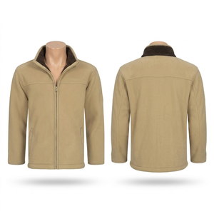 Veste en polaire Sherpa 320 GSM, bleu sarcelle, panneau contrastant, logo brodé personnalisé, vêtements d'extérieur - Product Image 2