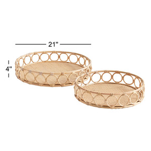 Magnifique plateau en rotin au design élégant, fabriqué au Vietnam, prix de gros, OEM ODM, couleur au choix. - Product Image 3