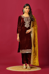 ชุด kurta วิสคอสแบบวินเทจสำหรับงานปาร์ตี้ชุดอินเดียและปากีสถาน - Product Image 5